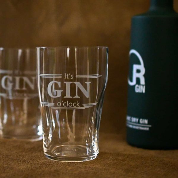 "GIN O'Clock" Glas mundgeblasen