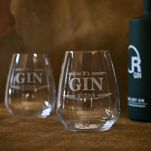 "GIN O' Clock" Glas handgraviert
