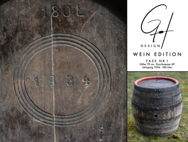 Ledergürtel mit Holzschnalle "Weinfass" breit – Bild 3
