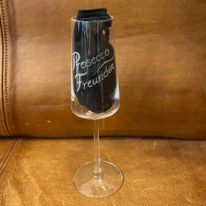 "Prosecco Freundin" Glas handgraviert   oval