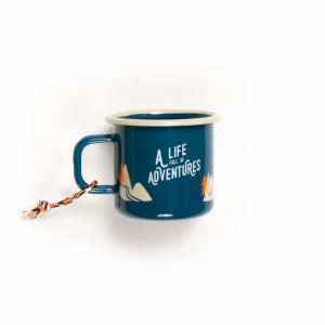 Emaille Becher A life full of Adventures