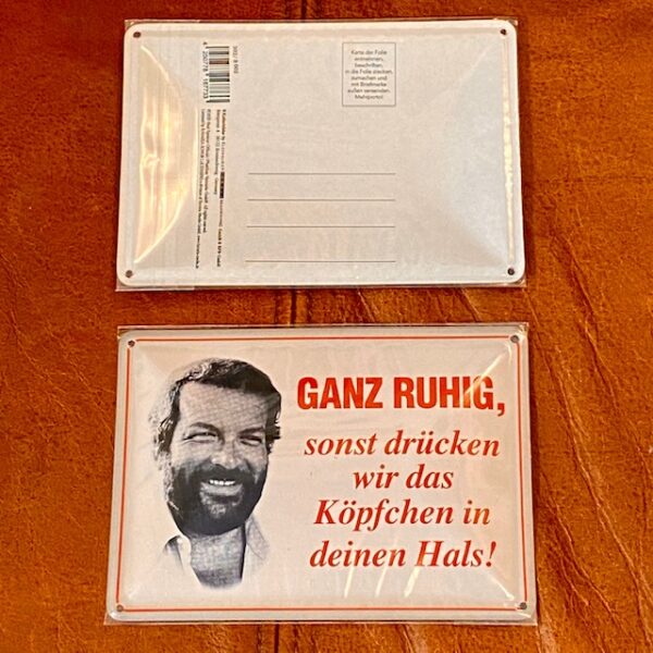 "Bud Spencer" Metalpostkarte