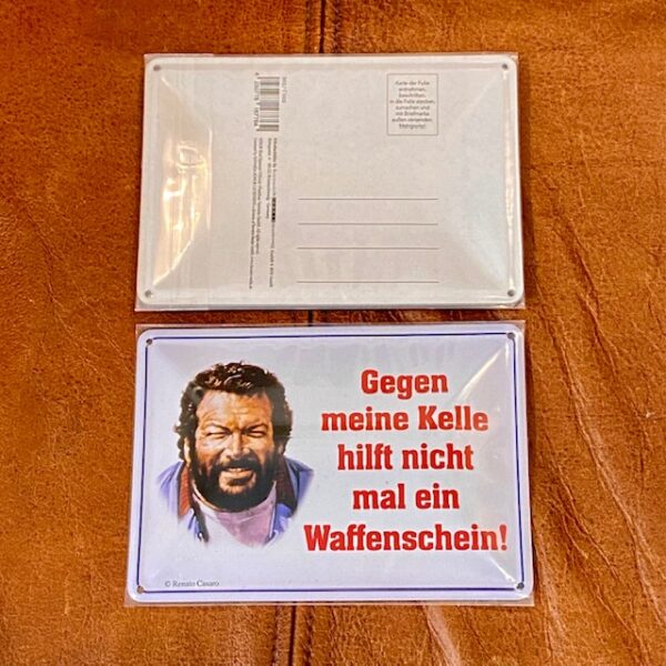 "Bud Spencer" Metalpostkarte